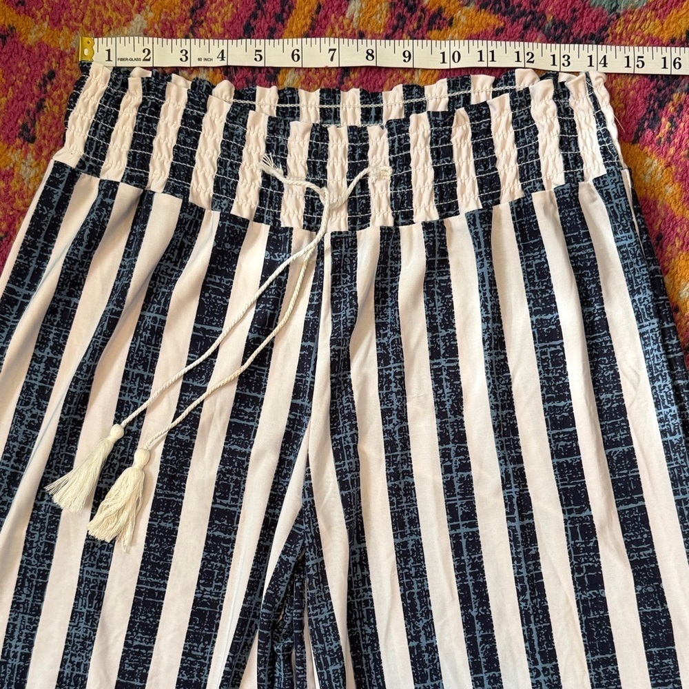 West Loop Navy and White Striped Pants - Picture 2 of 5